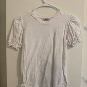White Puff Sleeve Top